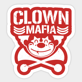 Clown Mafia (white) Sticker